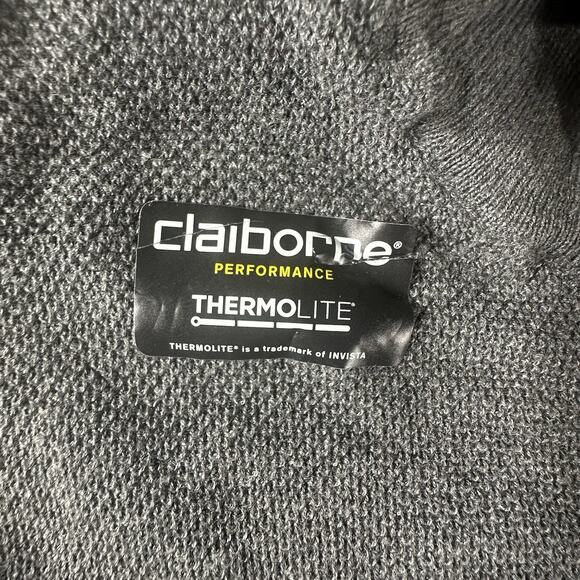 NWT Claiborne Performance Thermolite Men’s Sweater Size Large 1/4 Zip Gray - Picture 2 of 10